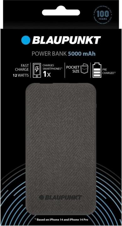 Produktbild Blaupunkt Powerbank 5000 mAh (5000 mAh, 12 W, 12 Wh)