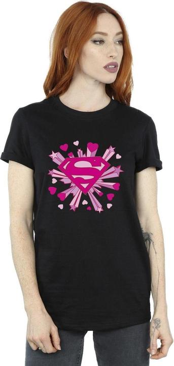 Produktbild Superman Pink Hearts And Stars Logo TShirt (3XL)