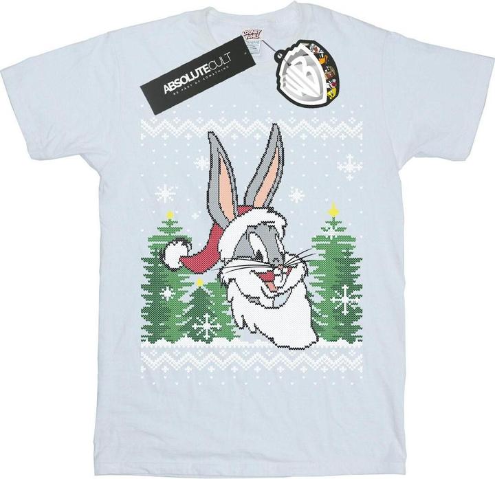 Actual product image Looney Tunes Boys Bugs Bunny Christmas Fair Isle T-Shirt (152, 158)
