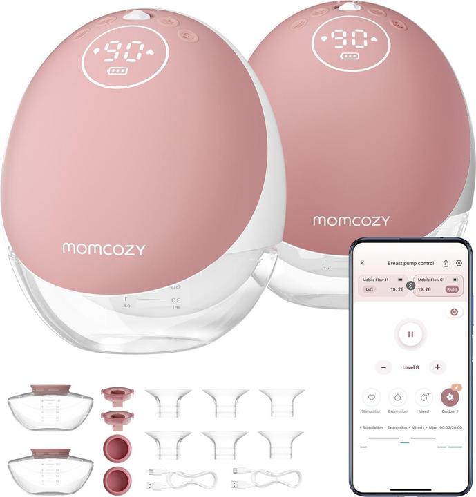 Image du produit Momcozy Tire-lait mains libres M9 Rouge Double Packs