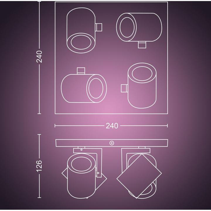 Image du produit Philips Hue Argenta Base BT (350 lm, GU10)