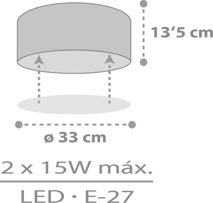 Image du produit Dalber Plafonnier Color Light Grey (E27)