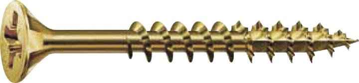 Actual product image Spax Screw R 88094 Countersunk head w.point/cross recess -PZ 5 x 70/41-Z Steel galvanised yellow (200 Screws per piece)