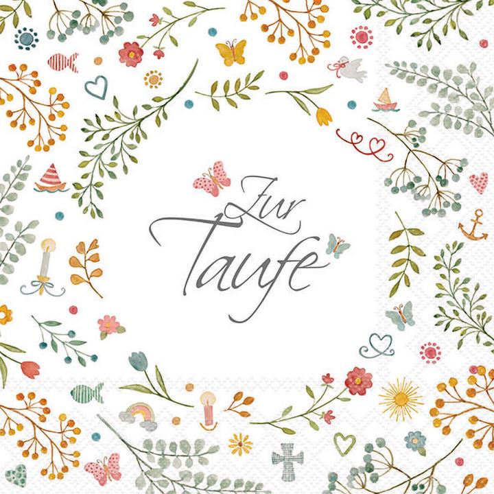 Image du produit Ambiente Serviette "Zur Taufe" (20 x, 33 x 33 cm)