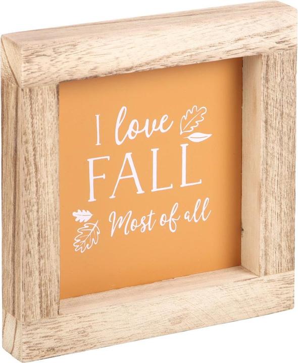 Immagine prodotto Something Different Orange I Love Fall Most Of All In Legno Incorniciato Cartello