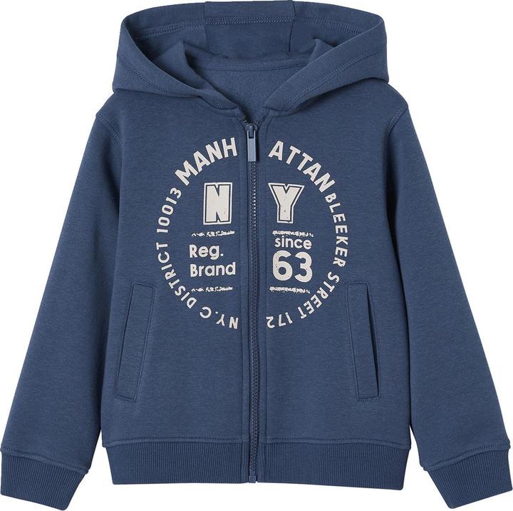 Actual product image Vertbaudet Boys' sports hooded sweat jacket with zip BASIC (110)
