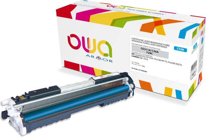 Produktbild Armor OWA Armor K15409OW - Cyan - HP - Laserjet Pro CP1025 - Pro100 M175 - Pro200 M275 - CANON LBP 7010 - CE3 (C)