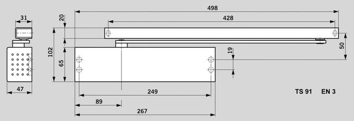 Image du produit Dormakaba Ferme-porte DORMA TS 91 B Contur, EN 3 (Intérieur)