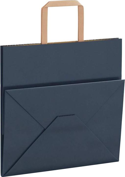 Immagine prodotto VidaXL Sacchetti di carta kraft 250 pezzi con manico Blu 26x17x25 cm Sacchetto di carta (Borsa da regalo, 250 x)