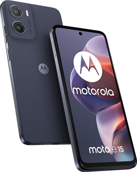 Produktbild Motorola moto e15 (64 GB, Blue, 6.67", Dual SIM, 32 Mpx, 4G)