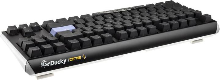 Actual product image Ducky One 3 Classic Black/White TKL Gaming Keyboard, RGB LED - MX-Blue (US) (US, Cable)