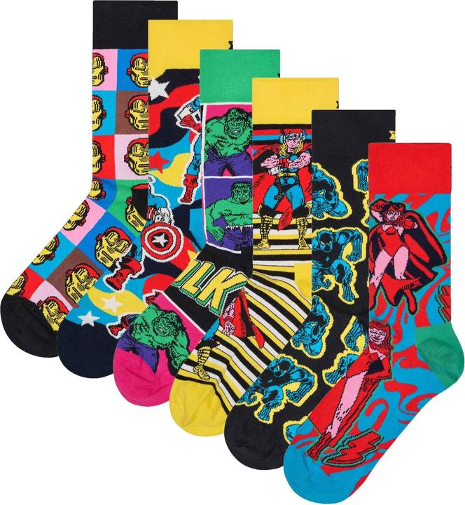 Happy Socks Strümpfe MARVEL™ Avengers Socken 6er Pack (6er Pack, 41 - 46)