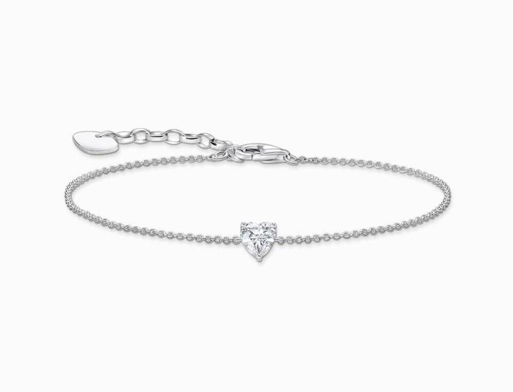 Actual product image Thomas Sabo Bracelet with white zirconia heart silver (19 cm, 925 sterling silver)