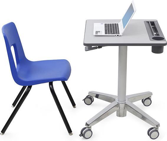 Actual product image Ergotron roll stand, LearnFit Desk, adjustable