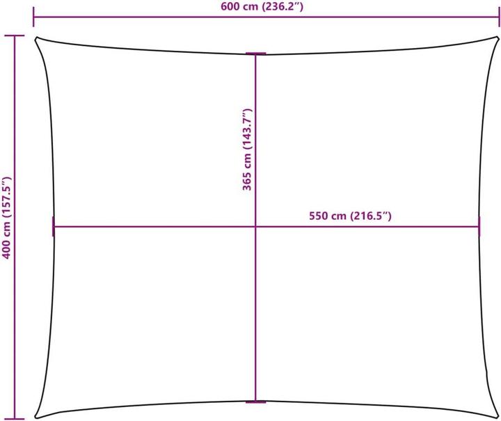 Produktbild VidaXL Sonnensegel (400 x 600 cm)