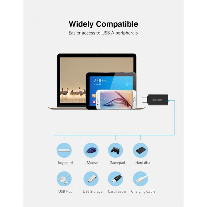 Produktbild Ugreen USB-C 3.1 zu USB-A 3.0 Buchse Adapter (USB Typ-C, USB 3.0, 16 cm)
