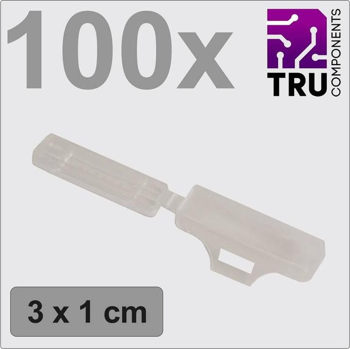 Tru Components TC-12888596 T24CA081 Tekenhouder Etiketteringsoppervlak: 9,5 x 30