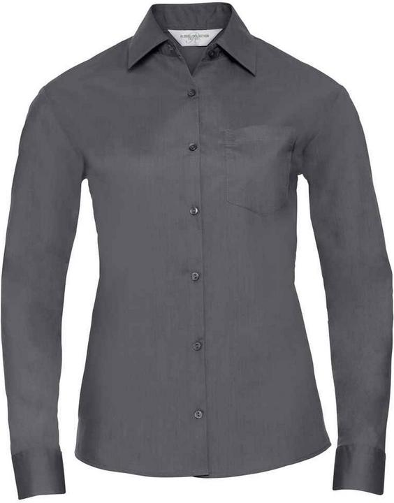 Actual product image Russell Womens/Ladies Poplin Easy-Care Long-Sleeved Formal Shirt (XXL)