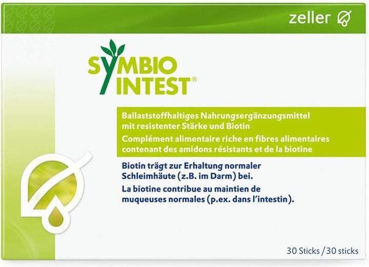 Nutritional values and ingredients Symbio Dietary fiber supplement 30 sticks (1 Piece, Pen, 384 g)