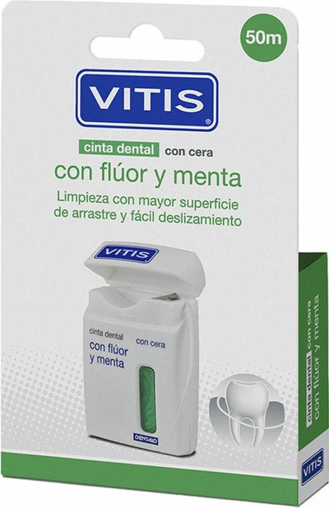 Actual product image Vitis Dental Tape with Fluoride and Mint 2x50m (50 m)