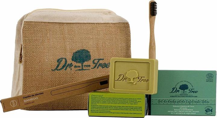 Dr. Tree The Traveller's Kit Feuchtigkeitsshampoo Peeling-Duschgel Bambus-Seifenschale Eco Toiletry B (Haarpflege set)