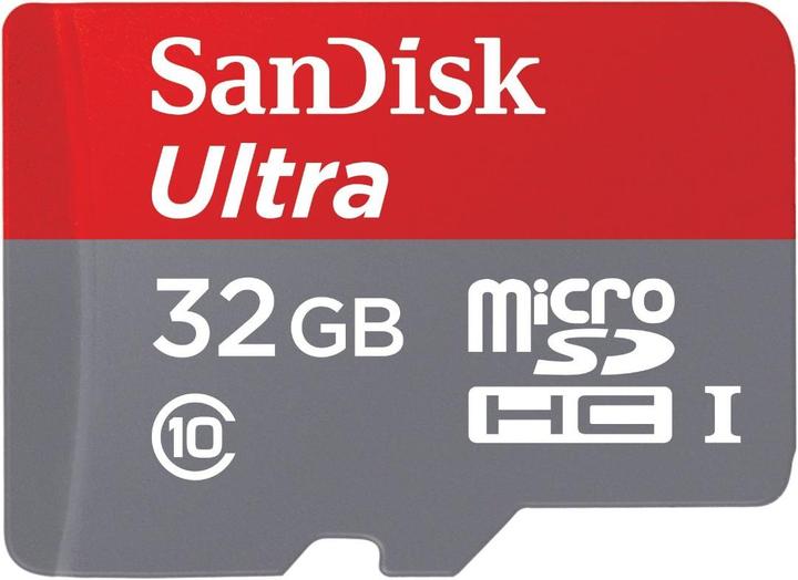 Image du produit SanDisk Ultra microSDHC U1 avec adaptateur (32 Go, microSDHC, U1, UHS-I)