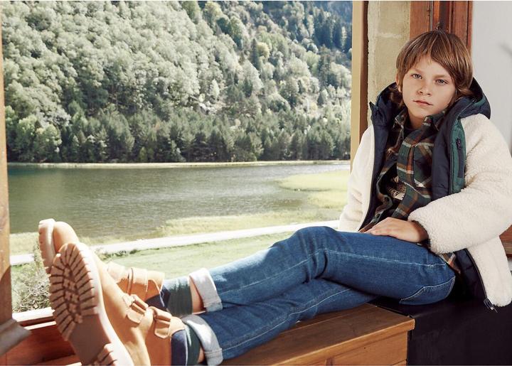 Produktbild La Redoute Collections Gefütterte Lederboots mit Klettverschluss (32)