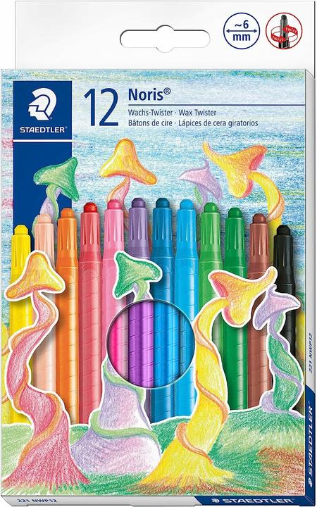 Actual product image Staedtler Noris 221 (e) (Pink, Yellow, Light blue, Light green, Peach, Orange, Blue, Red, Green, Black, Brown, Violet, 12 x)