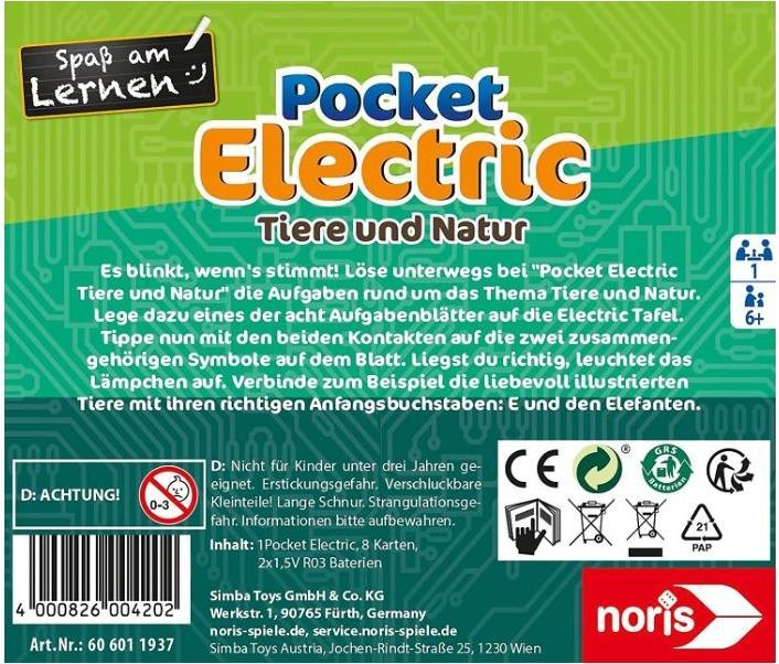 Produktbild Noris Pocket Electric Tiere und Natur (Deutsch)