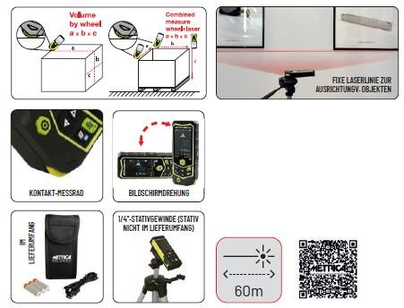 Actual product image Metrica Laser Distance Meter Flash Point2point 60 (60 m)