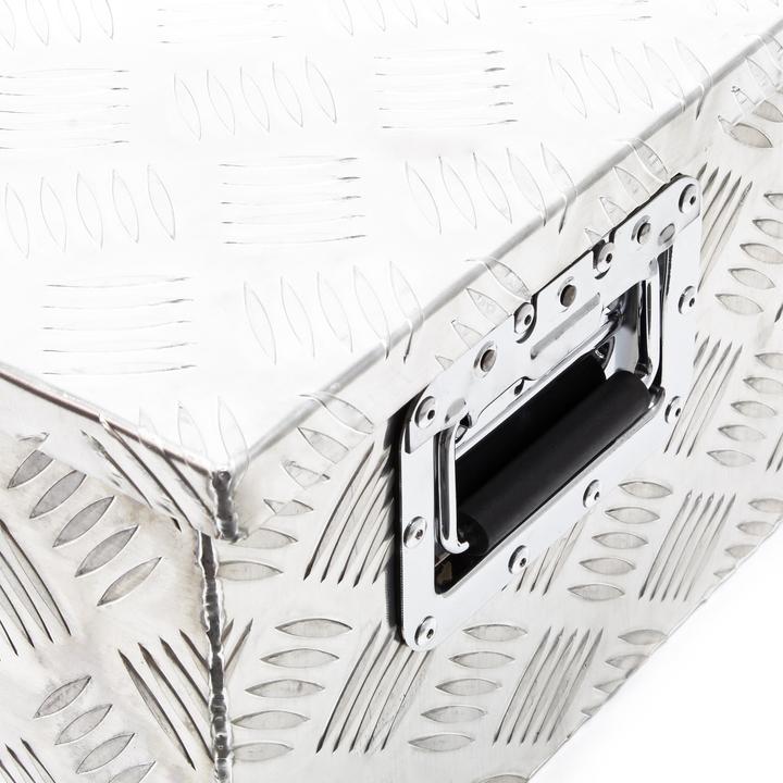 Produktbild Wiltec Werkzeugbox 76x32x24,5cm Silberfarben Transportbox Werkzeugkiste Alubox