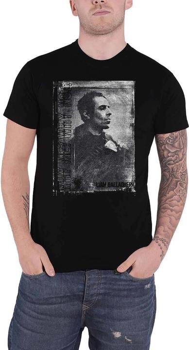 Actual product image Liam Gallagher Unisex Adult Monochrome Cotton T-Shirt (XL)
