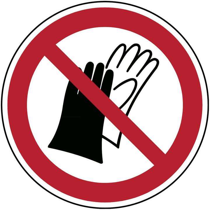 Immagine prodotto Brady Cartello di sicurezza ISO - Non indossare guanti protettivi
