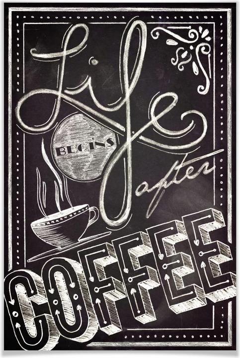 Immagine prodotto Trenddeko La vita inizia dopo il caffè (40 x 60 cm)