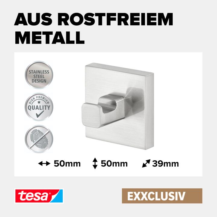 Actual product image tesa EXXCLUSIV Towel hook incl. adhesive solution without drilling