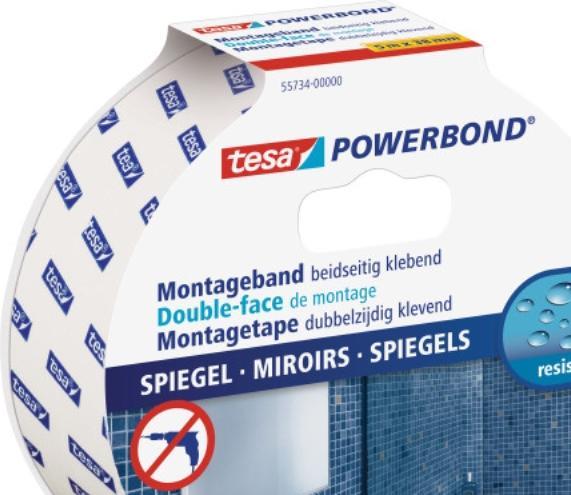 Produktbild tesa Powerbond MIRROR doppelseitiges Montageband für Spiegel (38 mm)