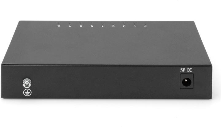 Actual product image Digitus 8-Port Switch, 10/100 Mbps Fast Ethernet, Unmanaged, Metall Housing (8 Ports)