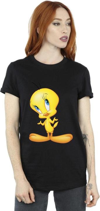 Actual product image Looney Tunes Womens/Ladies Tweety Standing Cotton Boyfriend T-Shirt (S)