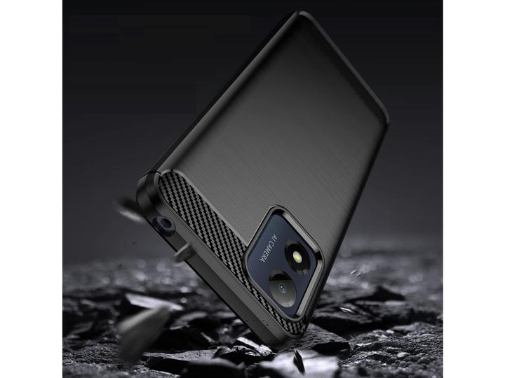 Produktbild Screenguard Motorola Moto E13 Hülle Carbon Brushed Soft TPU (Motorola Moto E13)