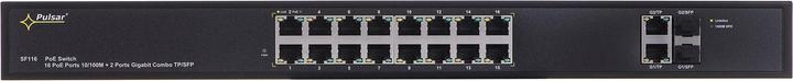 Actual product image Pulsar SF116 Network Switch Managed Fast Ethernet (10/100) Power over Ethernet (PoE) 1U (16 Ports)