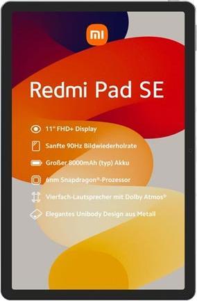 Productafbeelding Xiaomi Redmi Pad SE 256 GB 8RAM Wi-Fi EU grijs (Alleen WLAN, 11", 256 GB, Grafietgrijs)