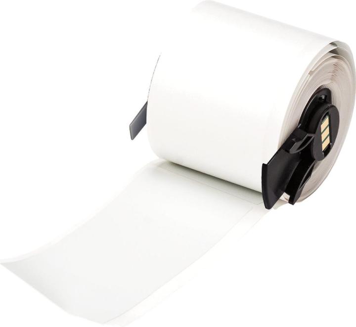 Image du produit Brady M6-38-428, polyester métallisé, argenté, mat, 48.26 x 101.60 mm, permanent (100 p.)