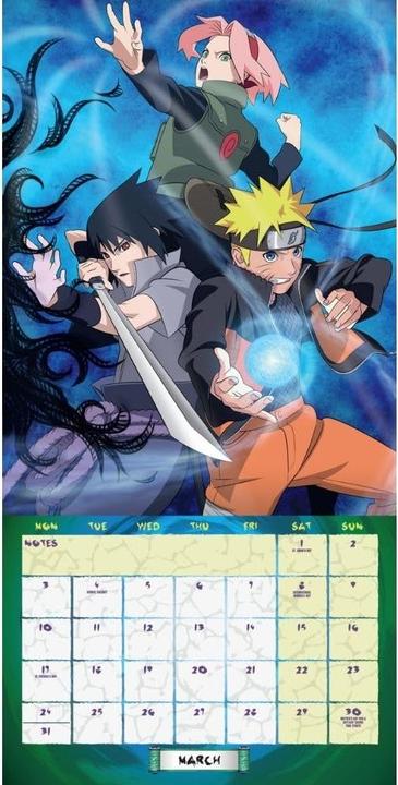 Image du produit Naruto Shippuden - Calendrier mural (30 x 30 cm, Allemand)
