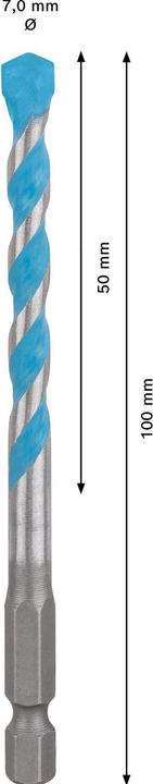 Produktbild Bosch Professional Zubehör EXPERT HEX-9 MultiConstruction Bohrer, 7 x 50 x 100 mm (7 mm)