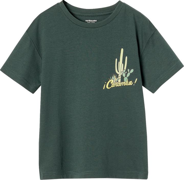 Vertbaudet Jungen T-Shirt mit Print an der Brust und Recycling-Baumwolle