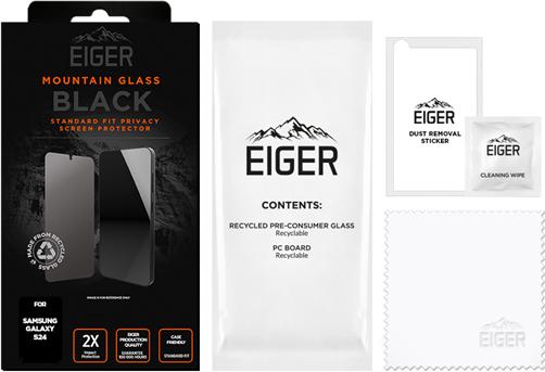 Actual product image Eiger Mountain Glass Black (1 Piece, Samsung Galaxy S24)