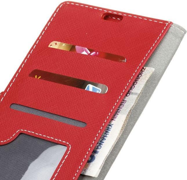 Actual product image MU Classic Leather cover with cross pattern (Huawei Y6 (2017), Huawei Y5 (2017))