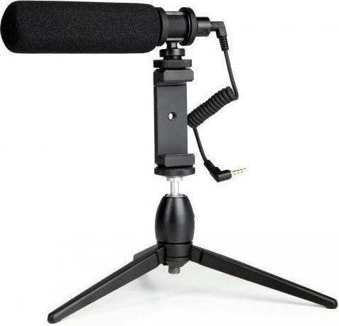 Image du produit Delock Microphone USB Vlog Shotgun Set pour smartphones, caméras DSLR