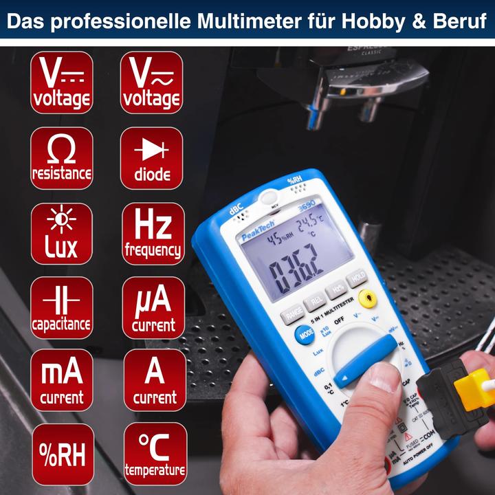 Actual product image Peaktech P 3690 Digital multimeter (CAT III 600V)