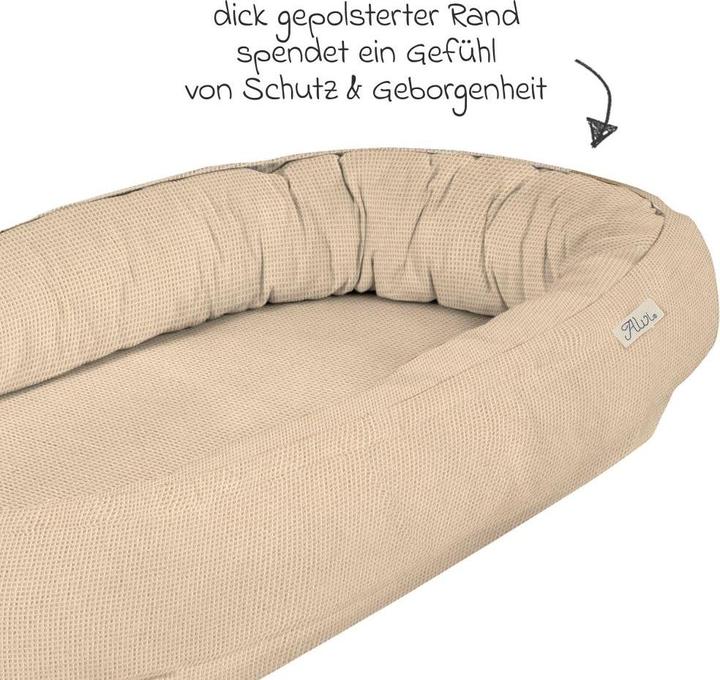 Actual product image Alvi Babynestchen & Bettschlangen Schlummer-Nestchen - Waffelpique